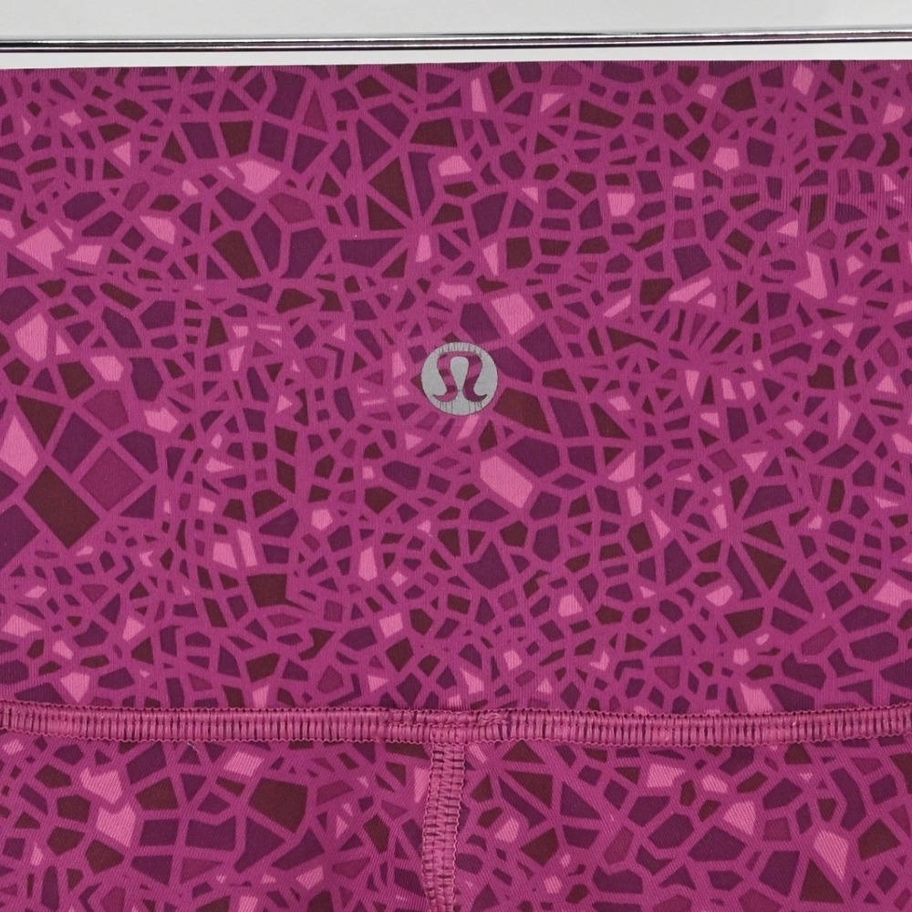 Lululemon High Times Pants Womens Size 2 Paradise Geo Regal Plum Leggings Mosaic - Picture 6 of 8